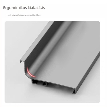 Rejtett beépített alumínium fogantyú fiókokhoz és szekrényekhez, anodizált alumínium ötvözet, die casting technika, modern minimalista stílus