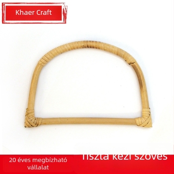 Szőlőfű rostból készült bőröndfogantyú, félkör alakú, csíkos mintázat, légáteresztő, antibakteriális, kopásálló