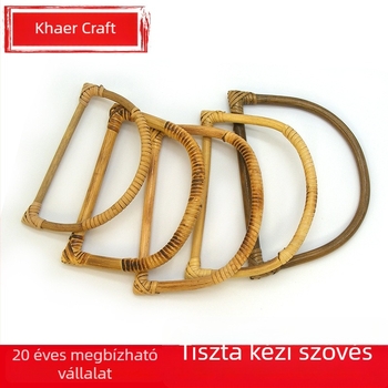 Szőlőfű rostból készült bőröndfogantyú, félkör alakú, csíkos mintázat, légáteresztő, antibakteriális, kopásálló