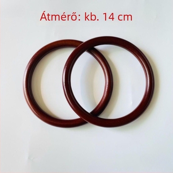 12 cm-es kör alakú fab fogantyú fonott táskákhoz – női táska kiegészítő