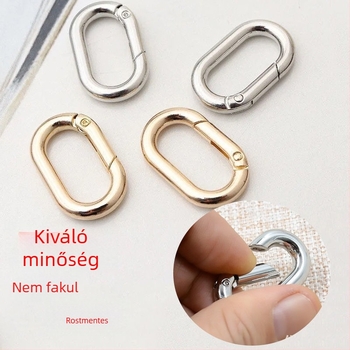 D-típusú rugós kapocs fémlánccsal és nyitott gyűrűvel – kulcstartó, táska tartozék, Márka Yin Hui, Anyag Corduroy, Funkció Egyéb