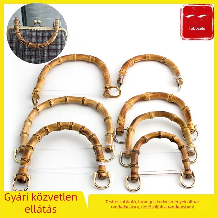 Természetes bambusz fogantyú fonott táskákhoz – kiváló minőségű bambusz fogantyú DIY táskákhoz