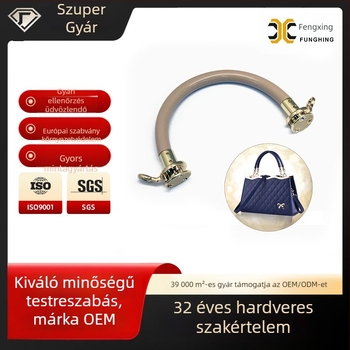 Fém fogantyú táskákhoz, félkör alakú DIY hardver, minimalist stílus