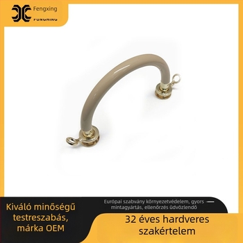 Fém fogantyú táskákhoz, félkör alakú DIY hardver, minimalist stílus