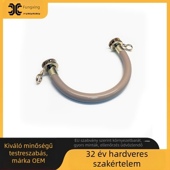 Fém fogantyú táskákhoz, félkör alakú DIY hardver, minimalist stílus