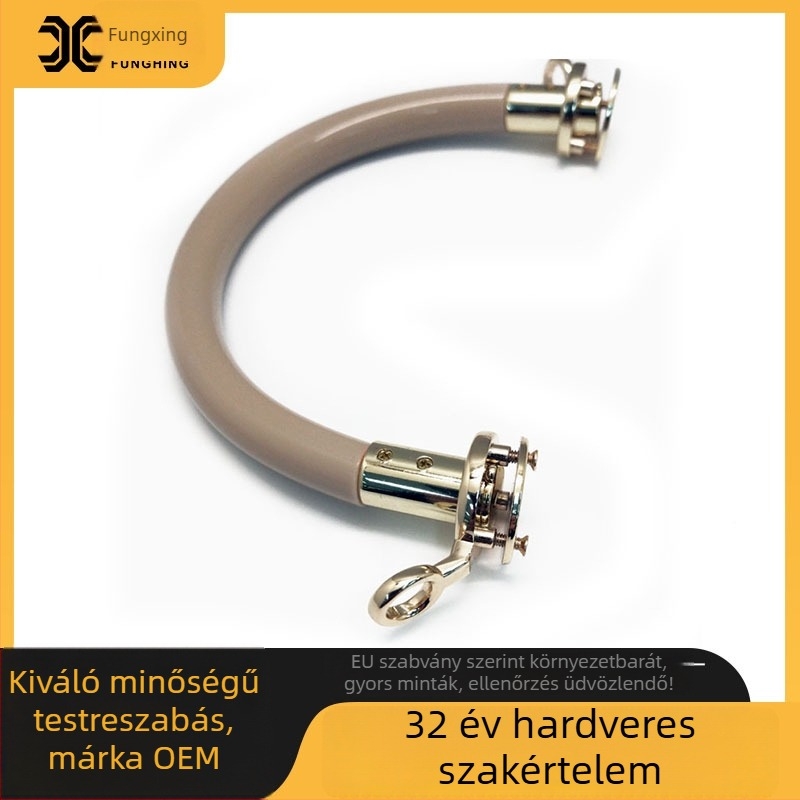 Fém fogantyú táskákhoz, félkör alakú DIY hardver, minimalist stílus
