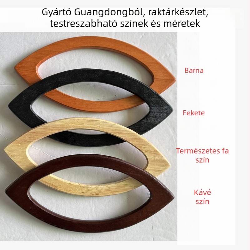 Fából készült táskafogantyú gyűrűvel – DIY szövött táskákhoz, vízálló, kapacitásnövelő, Universal márka, 2025 tavasza