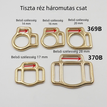 Kétirányú csat sárgarézből háziállat-hámhoz, kopásálló, terheléscsökkentő, Must Have Hardware