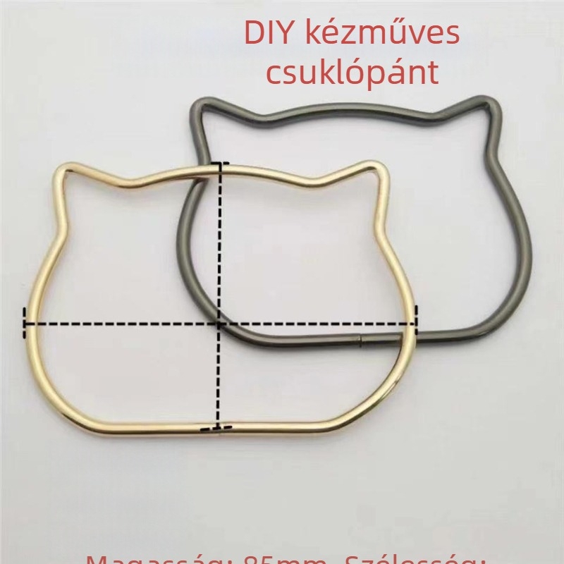 Fém fogantyú táskákhoz - kézzel készített DIY szőtt kiegészítő, Modell BP-0081, Autochs, Anyag: Fém
