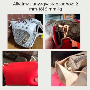 Táskahoz készült fém DIY kiegészítők: félkör alakú lánc, csavarzár részek és alkatrészek javításhoz és módosításhoz