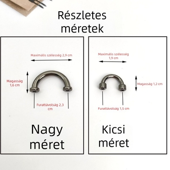 Táskahoz készült fém DIY kiegészítők: félkör alakú lánc, csavarzár részek és alkatrészek javításhoz és módosításhoz