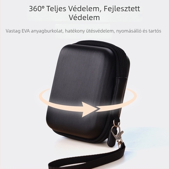 Kamera táska - vízálló, kopásálló, PU anyag, uniszex, tavasz 2025