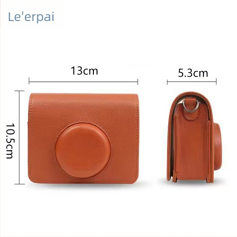 Mini evo fényképezőgép táska, crossbody stílus, PU bőr külsővel és velúr rész, kompatibilis a Fuji/Polaroid Mini evo-val