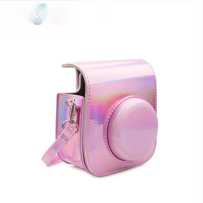 Polaroid Instax Mini Kamera Táska - PU anyag, Flanel belső, Keresztpántos védőtok, Mini11 kompatibilis, Mini12/11/9 kompatibilis