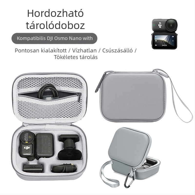 Hard Shell tok DJI Osmo Nano kamera – PU+Lycra, vízálló, kopásálló, ütésálló, hordozható