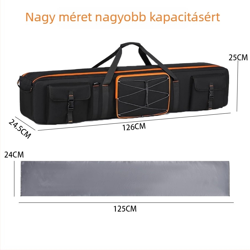 Fényképezőgép tripod hordtáska - Oxford anyagból, vízálló és kopásálló, cipzáras zárás, vállpánt és puha fogantyú