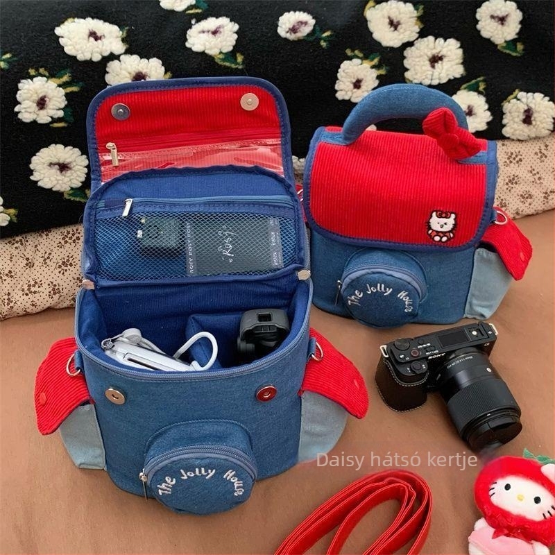 Hello Kitty fényképezőgéptáska, PU anyag, válltáska stílus, férfiaknak, otthoni tárolás