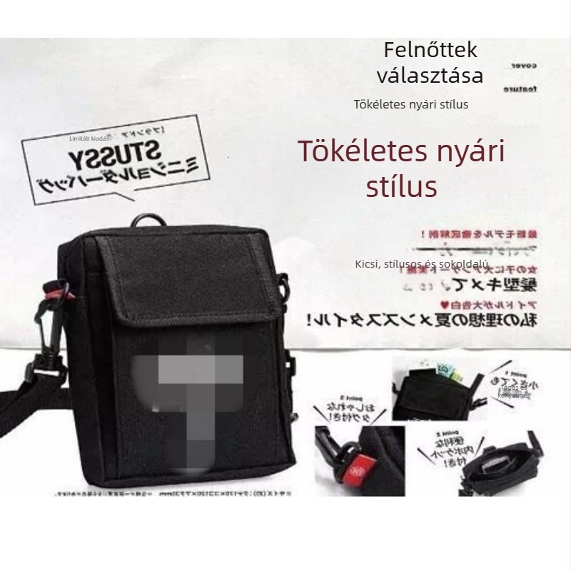 Férfi PP anyagú keresztpántos táska, terheléscsökkentő dizájnnal, márka Japanese magazine appendix, 2024 tavasz, szabadidős utazásokhoz