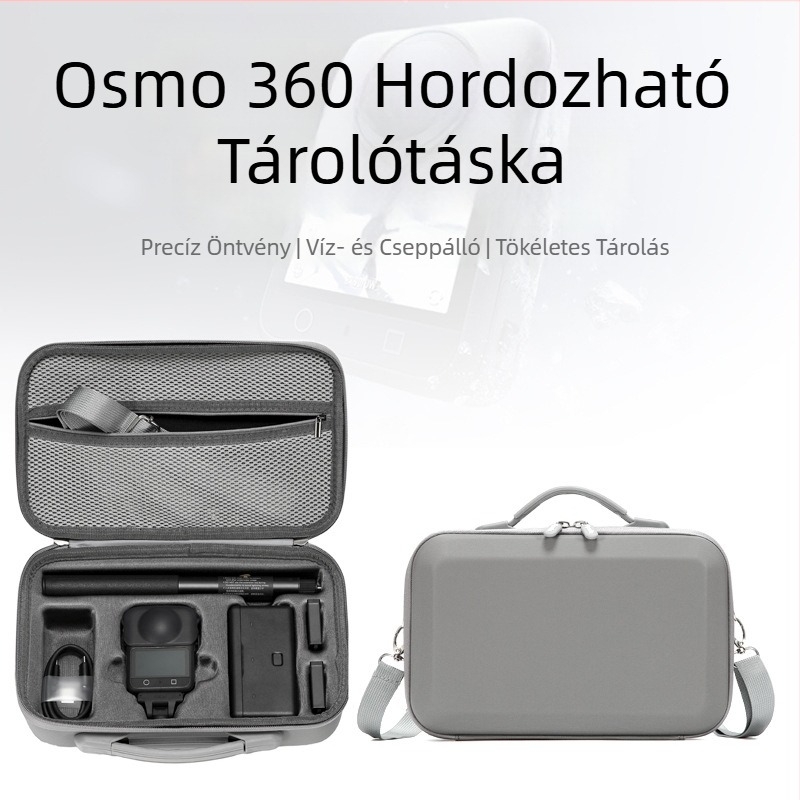 DJI Osmo360 készlet tároló táska – panoráma fotófelszerelés kiegészítőinek tároló doboza, védő kemény Héj