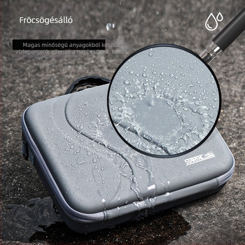 GoPro kamera tároló táska vállpánttal, kültéri használatra, PU anyag, 10L, kompatibil HERO13/12/11/10/9, vízálló