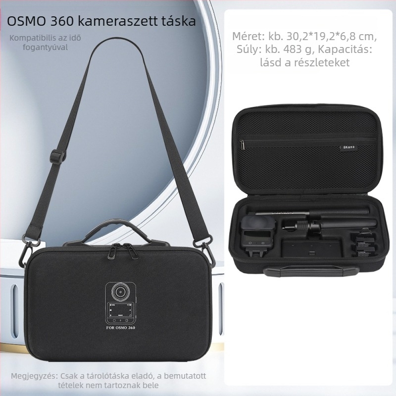BKANO hordozható tároló táska DJI Osmo360 panoráma kamera számára