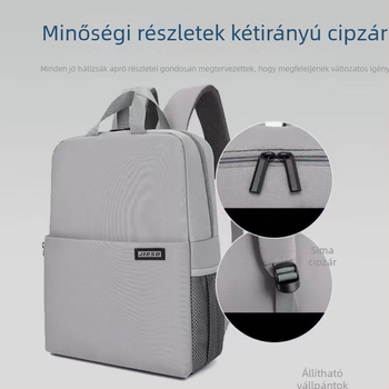 Fényképezőgép hátizsák kockás mintázattal, nylonból, uniszex, 2024 tavasz