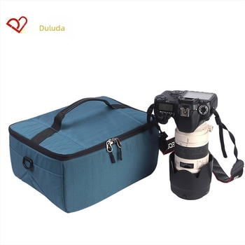 DSLR kamera táska belső párnázással és tartozék tárolóval