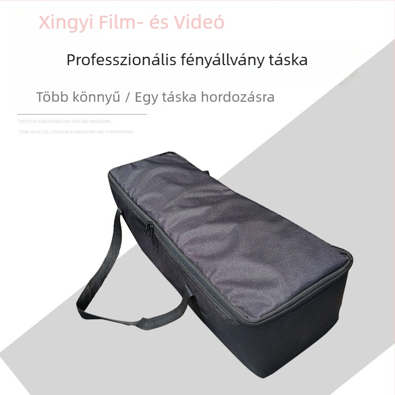 Xinyi Filmes és Televíziós Fényképezőgép Táska Tripod Szettel, Hordozható Lámpatartó és Vastagított Habos Béléssel
