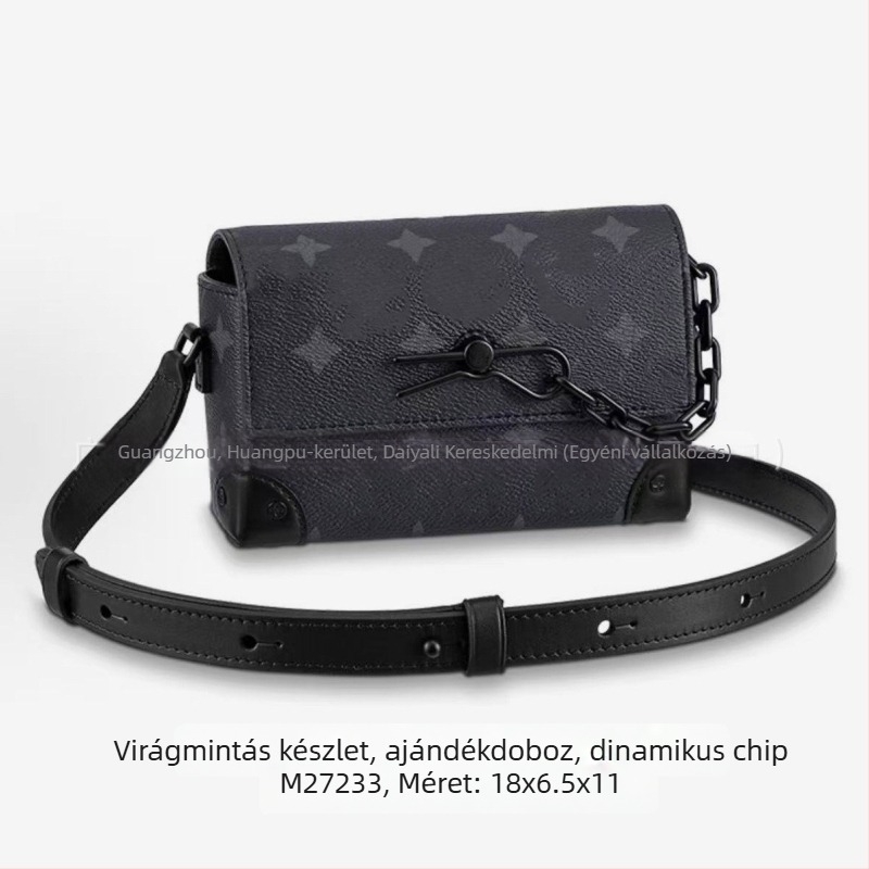 Férfi crossbody táska valódi bőrből, nylon bélés, kopásálló