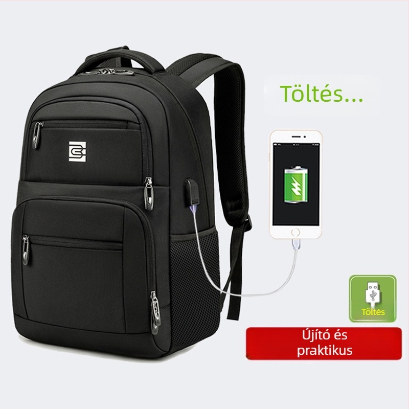 Bruno Cavalli BC-18399 Laptop hátizsák, 20–35L, Oxford anyag, légáteresztő, vízálló, kopásálló, görbe vállpánt