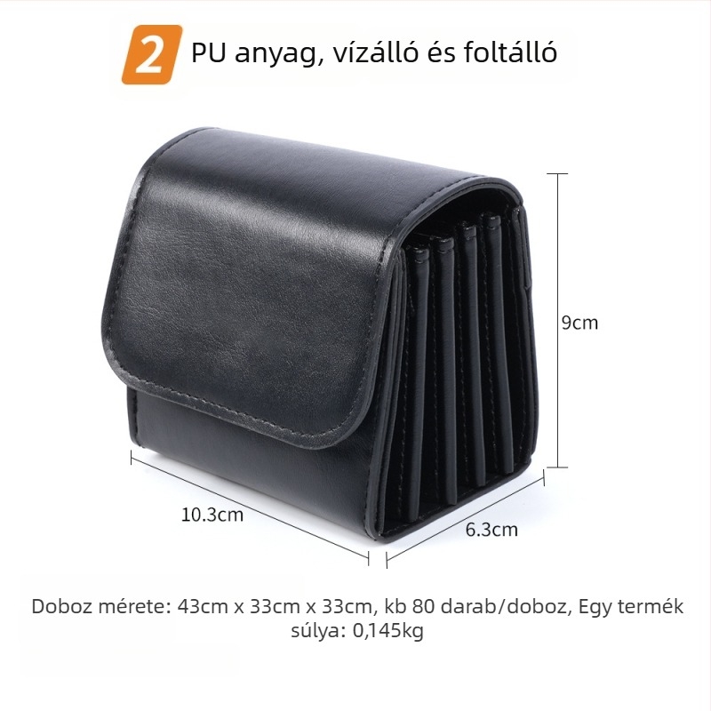PU bőrből készült objektív tároló táska DSLR/digitális kamera számára 5 részes UV-szűrő készlettel