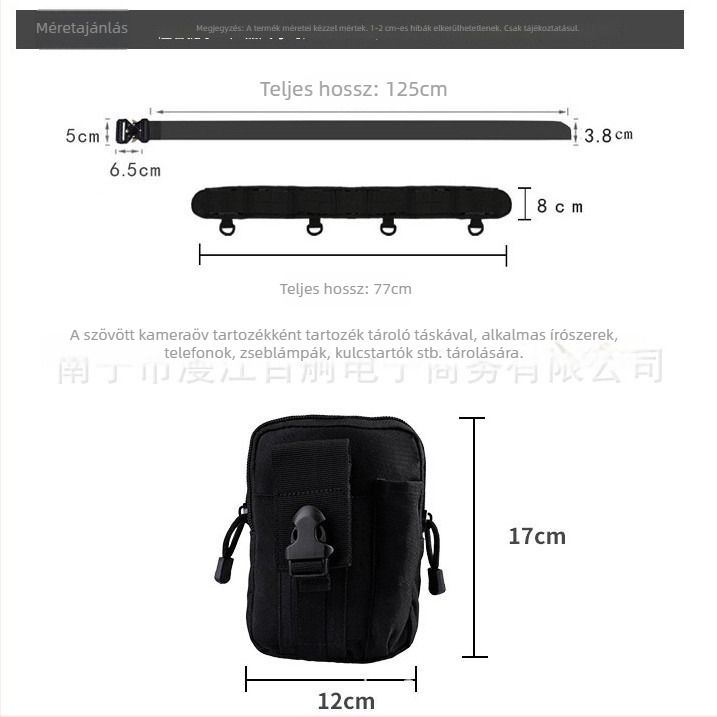 DSLR kamera deréktáska görbült vállövvel – nejlon fanny pack kültéri fotózáshoz, ultra könnyű, kopásálló, bővíthető