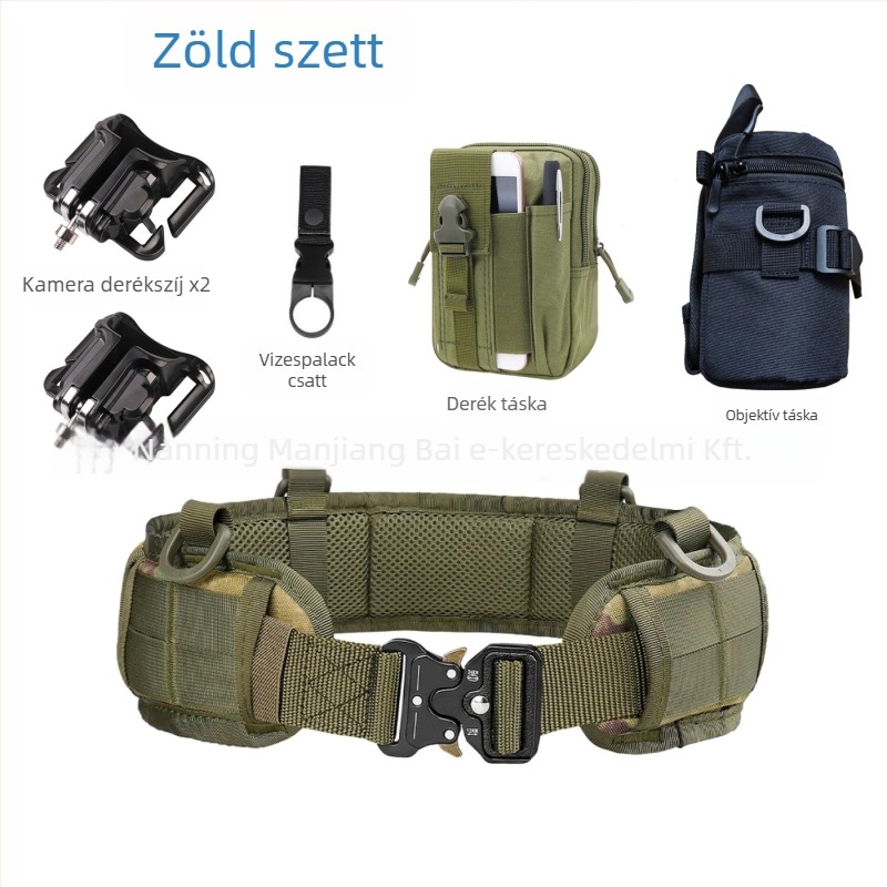 DSLR kamera deréktáska görbült vállövvel – nejlon fanny pack kültéri fotózáshoz, ultra könnyű, kopásálló, bővíthető