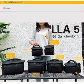 Sony vállon átvihető fotótaska SLR kamerákhoz, Air-Cushion vállpánttal, légáteresztő poliészter, kopásálló és lopás elleni