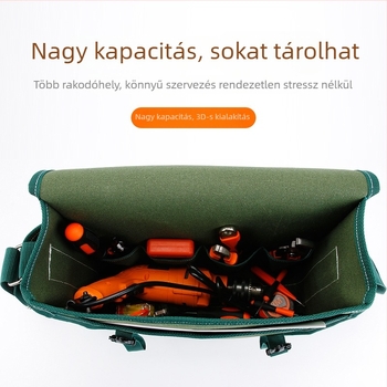 Master dai DSF-009 vászon szerszámtáska — 40 kg teherbírás, váll-crossbody kialakítás, vázanyag: vászon