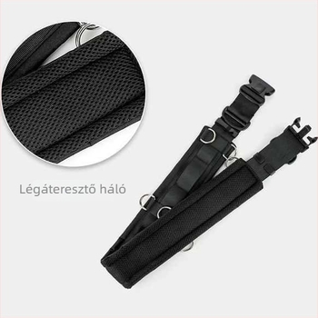 Multifunkcionális kameraöv állítható hosszúsággal és egy rögzítőcsíkkal | Anyag: Oxford cloth, nylon | Márka: Jinjun | Modell: Multifunctional camera belt