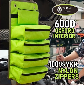 Szerszámkészlet roll táska, testreszabható, 600D Oxford anyagból, szerszámok tárolására és szállítására