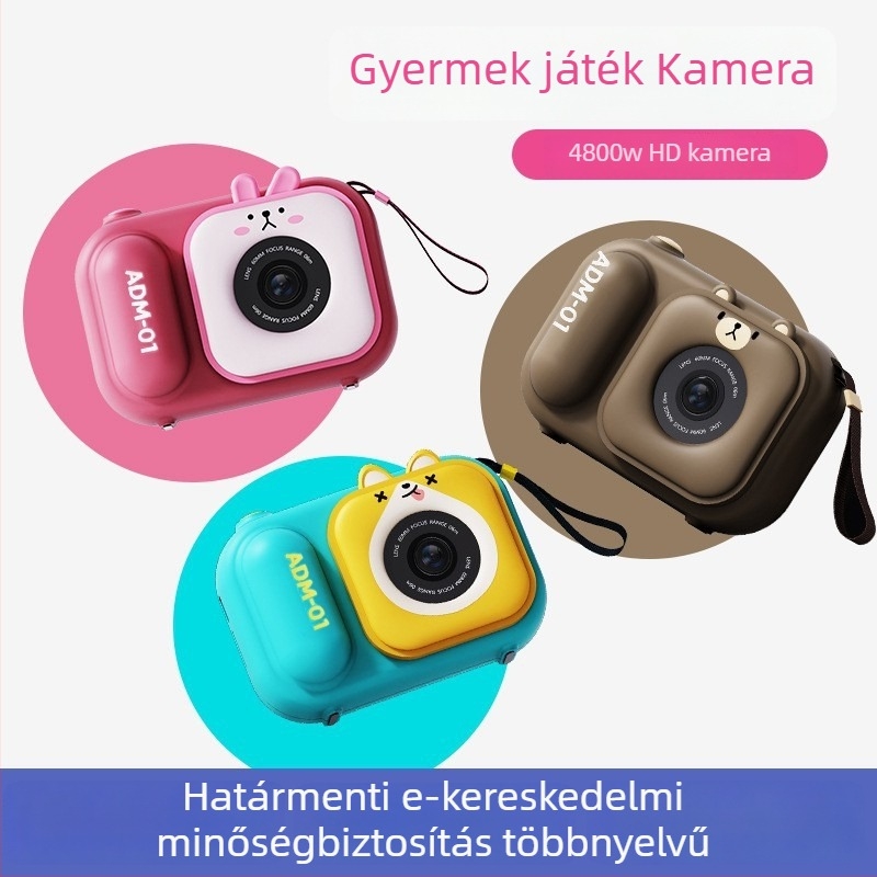 S11 Gyerekeknek szánt digitális kamera, 48MP, 2,4 hüvelykes LCD, TF-kártya, 600 mAh akkumulátor