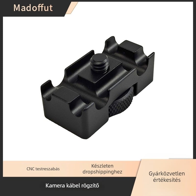 DSLR kábelcsipesz - alumínium ötvözet, MJ-0182 modell, max terhelés 2 kg alatt, kompatibilis az SLR mikroval