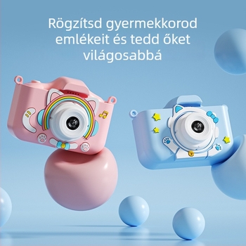 Gyerekeknek készült HD-s digitális játékkamera két kamerával - Modell Y20 Cat; 2.0'' LCD; TF-kártya; videófelvétel