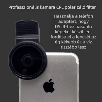 Általános objektívekhez és DSLR-hez készült CPL polárszűrő — torzításmentes, felvételek nagy felbontásban