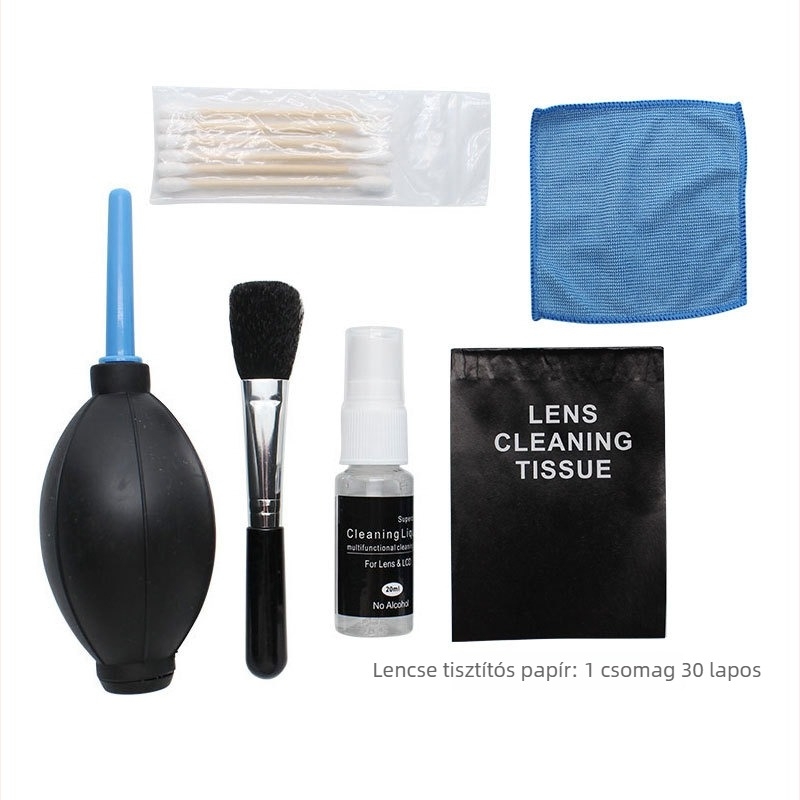 Légfúvó tisztító készlet DSLR-hez és objektívekhez – TPE + műanyag, alkalmas DSLR-re, telefonokra és számítógépekre, OEM feldolgozás