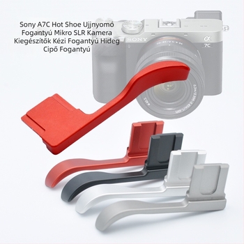 Sony A7C hot shoe hüvelykujj fogó – alumínium ötvözet, modell MZ-A7C, kézi fogás