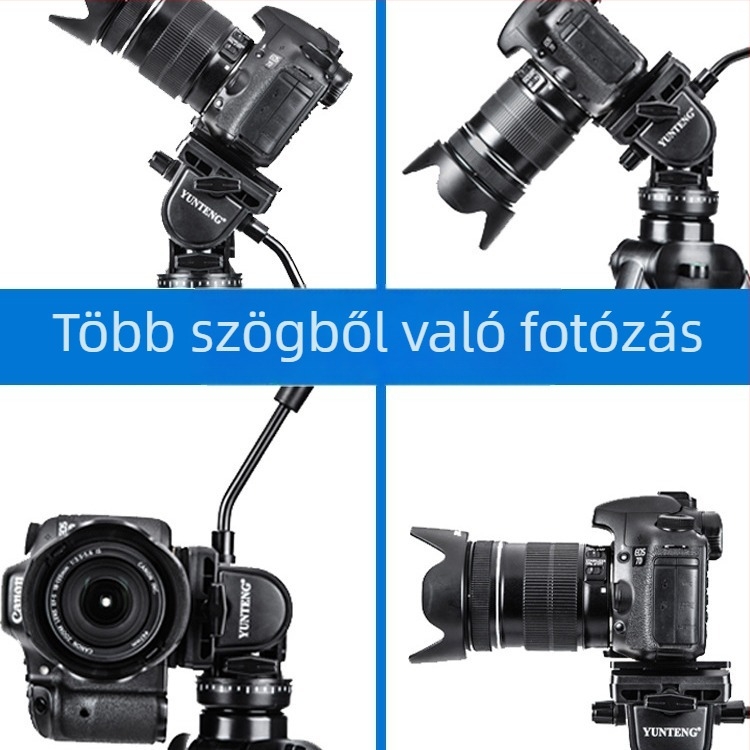 Yunteng VCT-860AV állvány hidraulikus fejjel, 3 részes, alumínium‑ötvözet, max terhelés 4 kg, gyorskioldó tányér