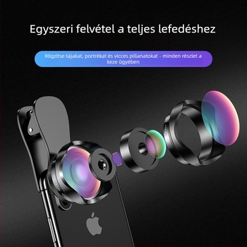 Dayleer Universal külső okostelefon-objektív — 2-in-1 széles látószög és makró készlet, univerzális kompatibilitás