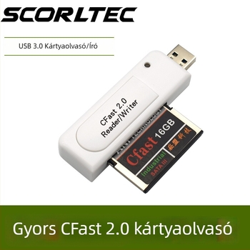 CFast 2.0 kártyaolvasó USB 3.0 gyors adatátvitelhez, kompatibil Canon C300 SLR és Nikon D4/D5/D6, D850