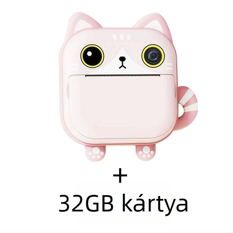 M2 Gyermekeknek szóló nyomtató kamera kettős objektívvel, 48 MP, 2,4'' LCD, TF-kártya, ABS ház