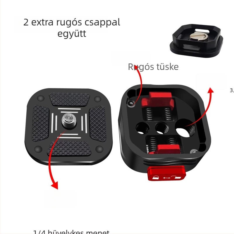 DSLR gyorskioldó lemez készlet a tripodfejhez - Shadow to Boundary modell 9-55, alumíniumötvözet, maximális teher 6-10 kg, tömeg 52 g