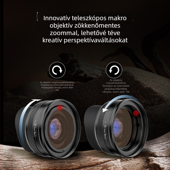 Apexel ZM100 mobiltelefon zoomobjektív – makró fotózás rovarokhoz, virágokhoz és ékszerekhez, HD, DSLR szint