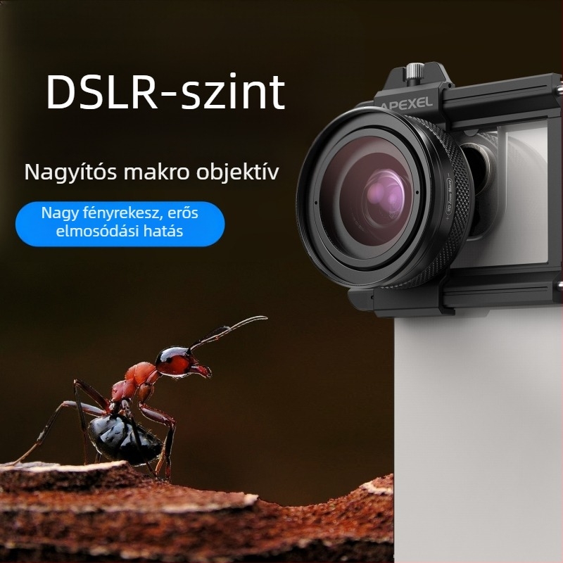 Apexel ZM100 mobiltelefon zoomobjektív – makró fotózás rovarokhoz, virágokhoz és ékszerekhez, HD, DSLR szint